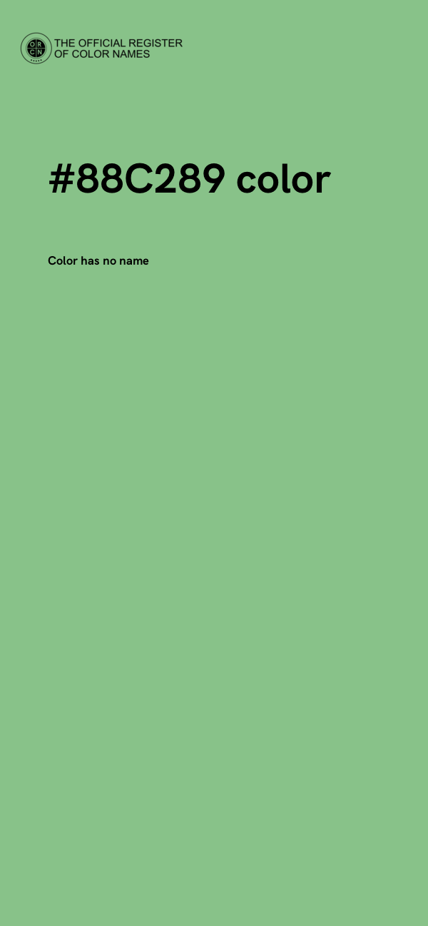 #88C289 color image