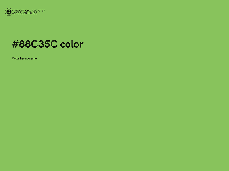 #88C35C color image