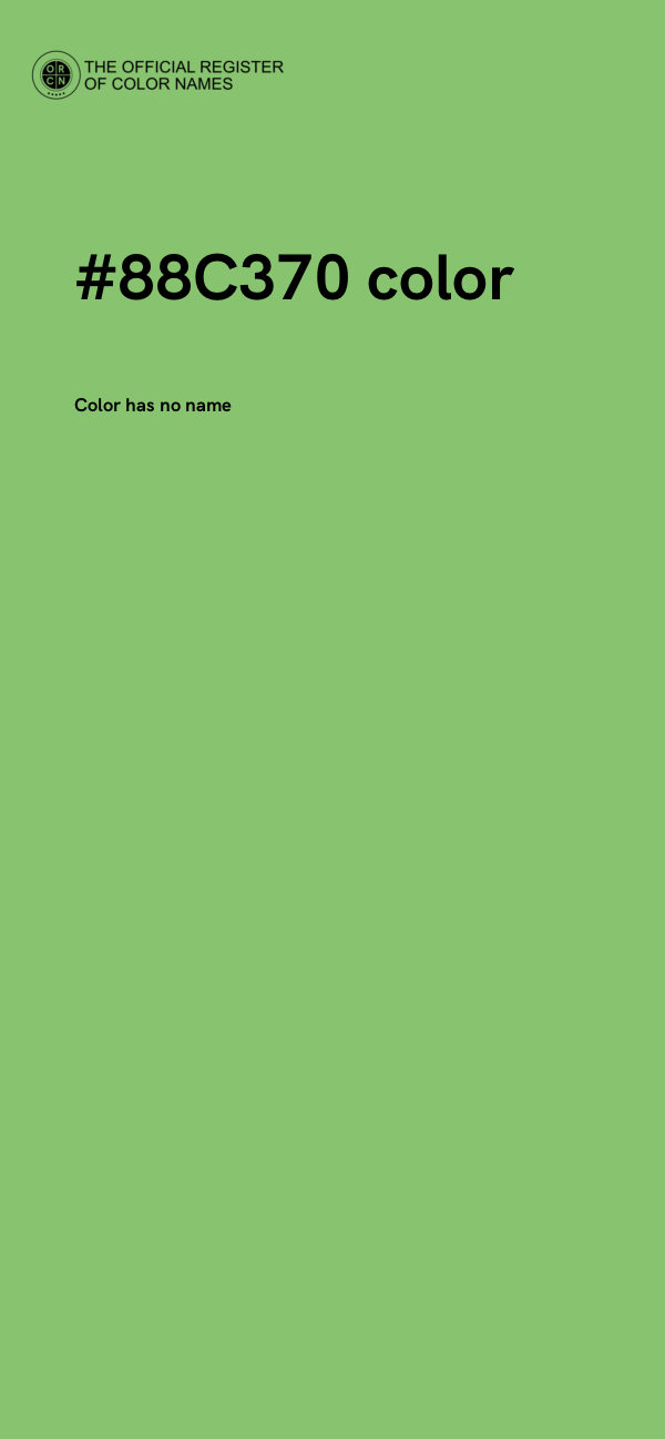 #88C370 color image