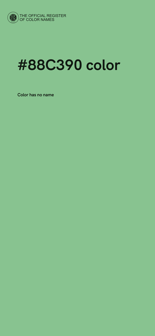 #88C390 color image