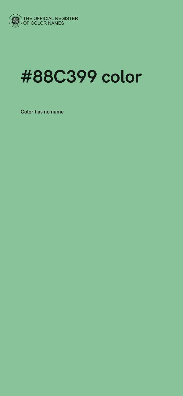 #88C399 color image