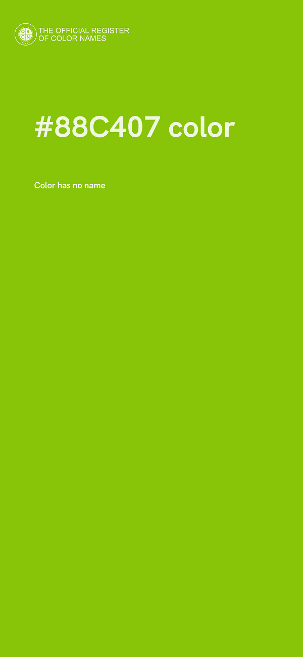 #88C407 color image