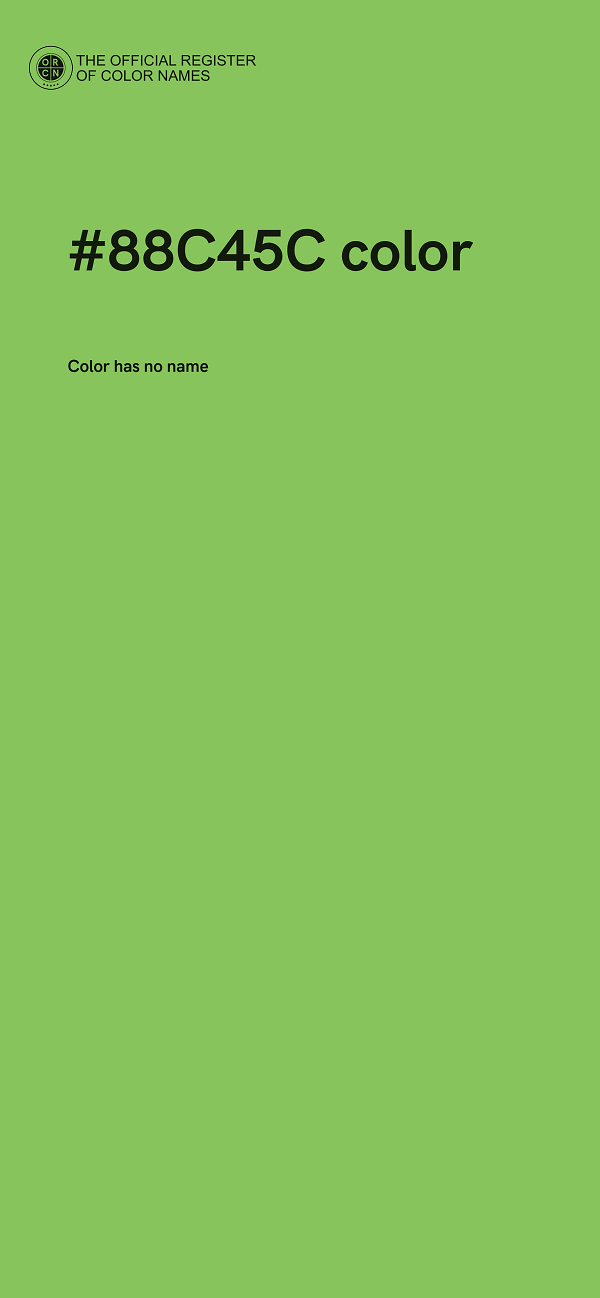 #88C45C color image