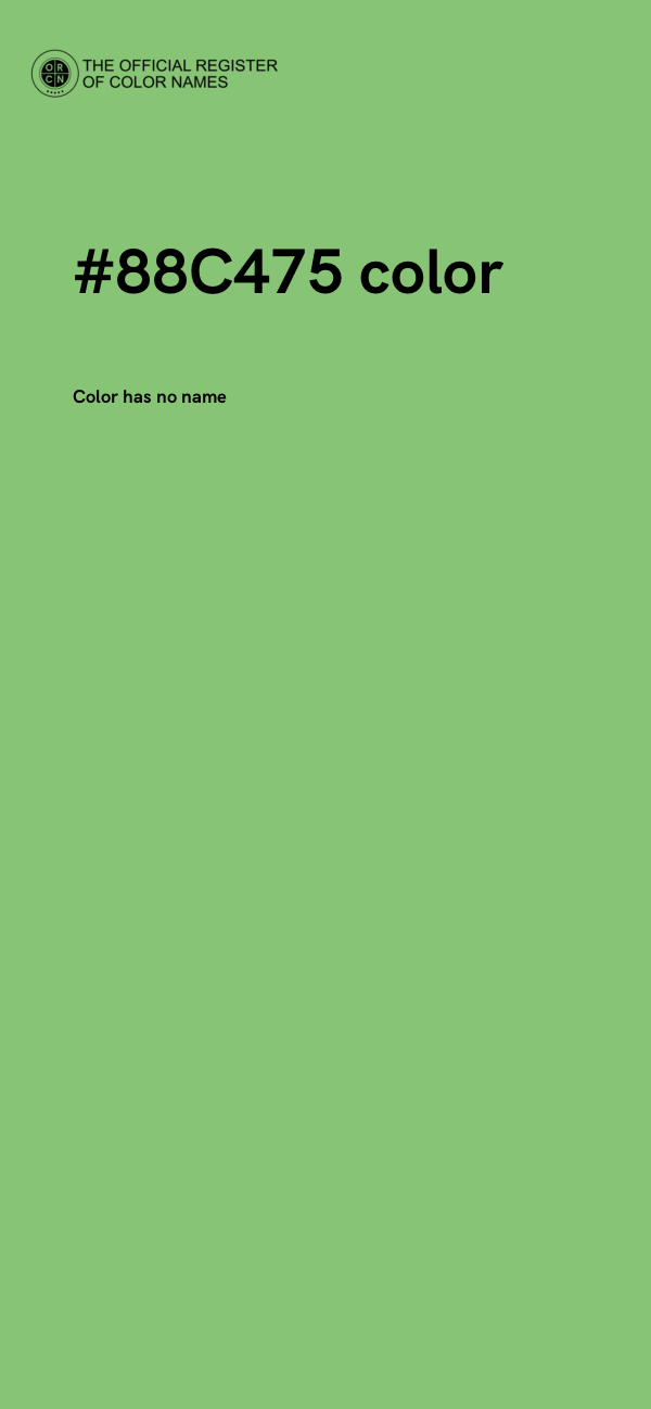 #88C475 color image