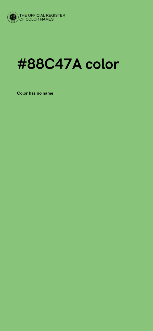 #88C47A color image