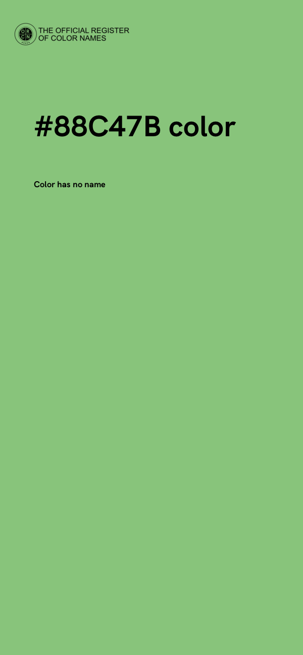#88C47B color image