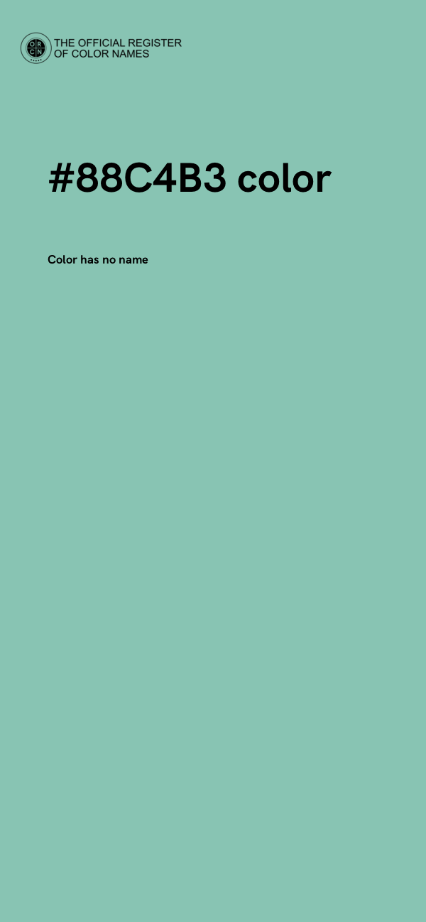 #88C4B3 color image