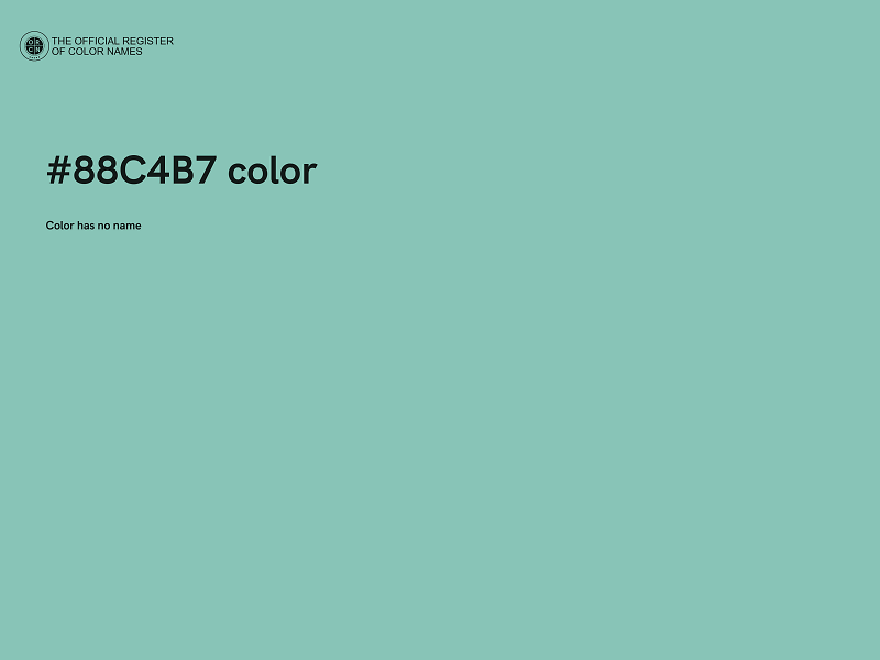 #88C4B7 color image