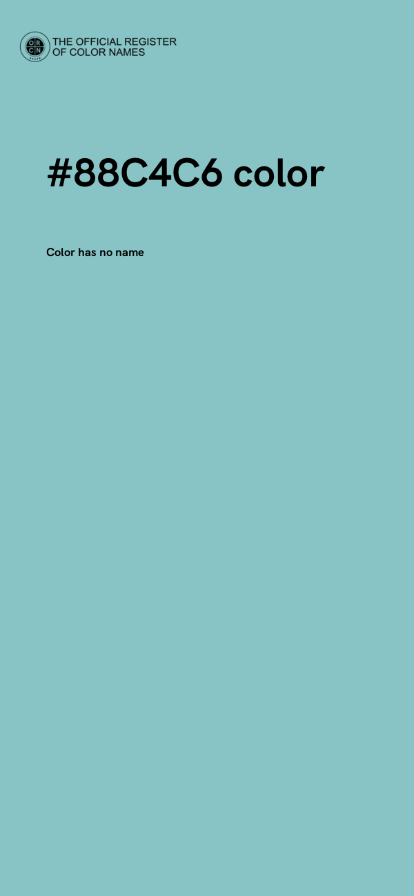 #88C4C6 color image
