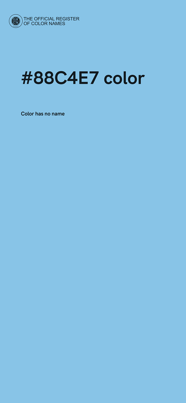 #88C4E7 color image