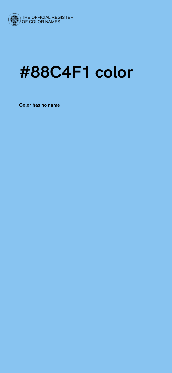 #88C4F1 color image