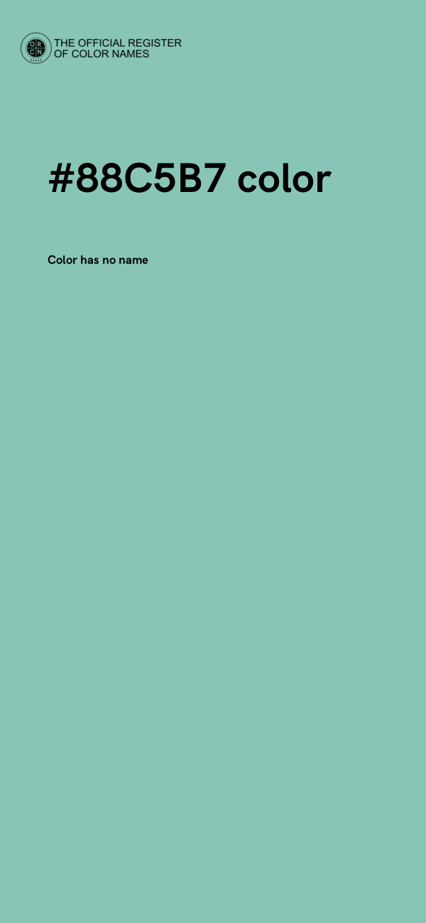 #88C5B7 color image