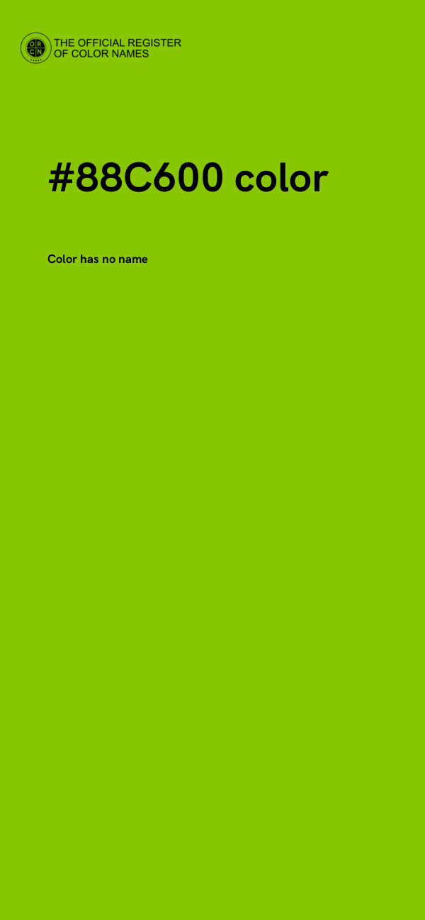 #88C600 color image