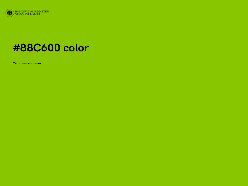 #88C600 color image