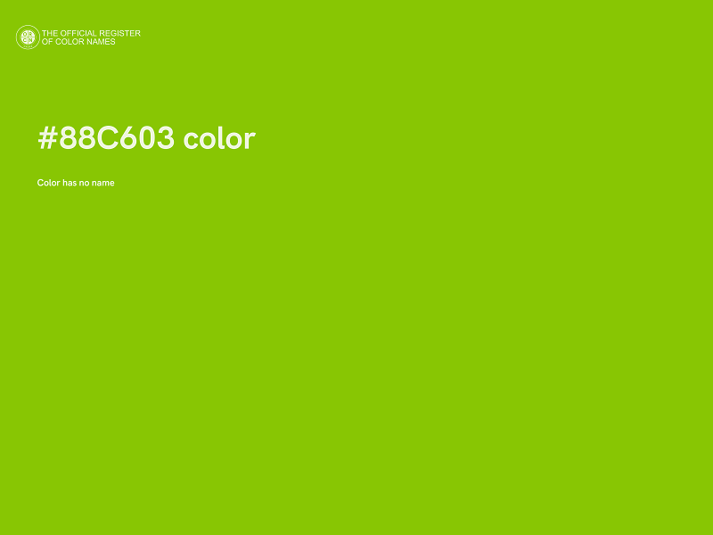 #88C603 color image