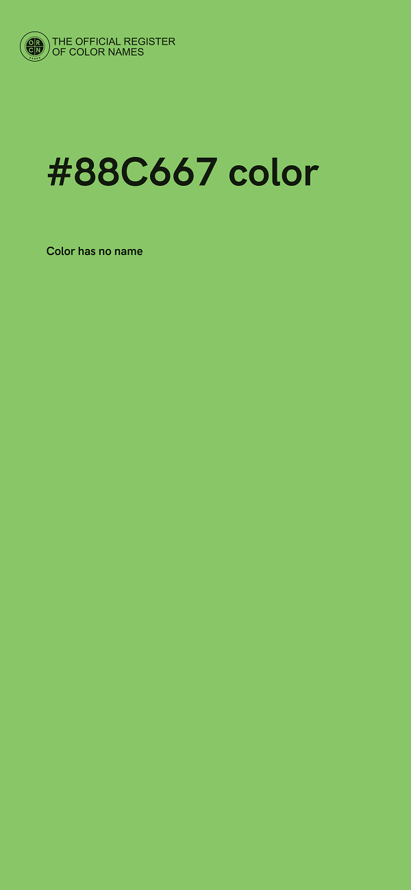 #88C667 color image
