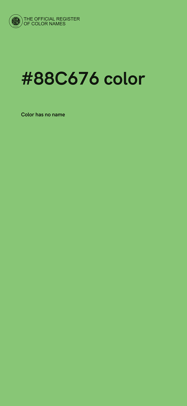 #88C676 color image