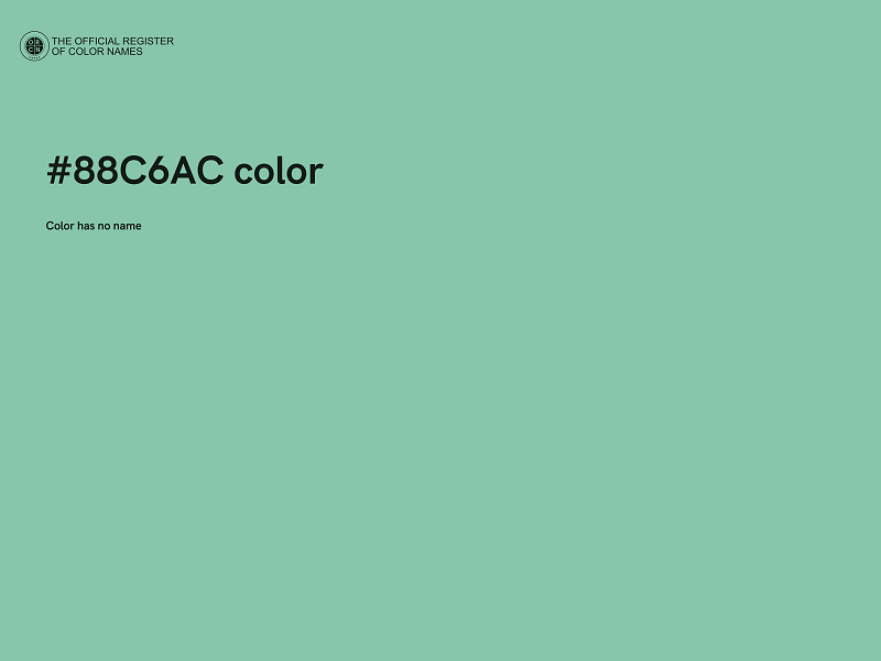 #88C6AC color image