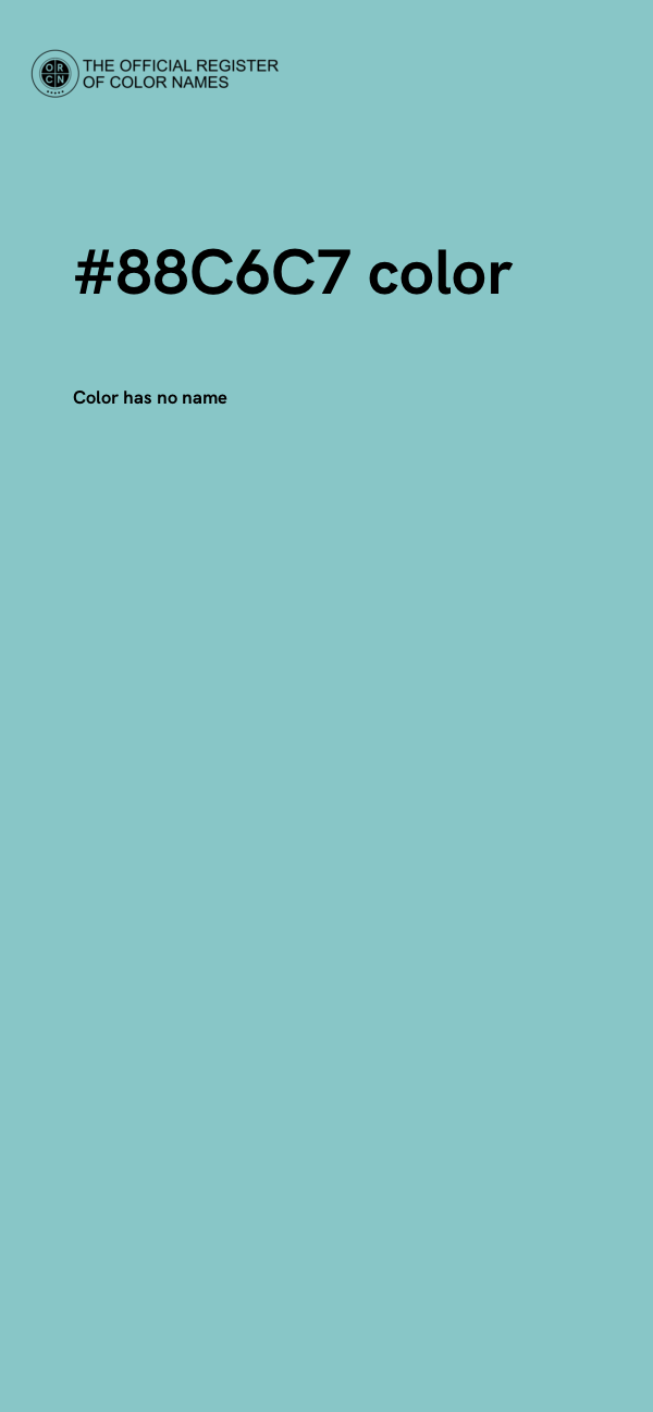 #88C6C7 color image
