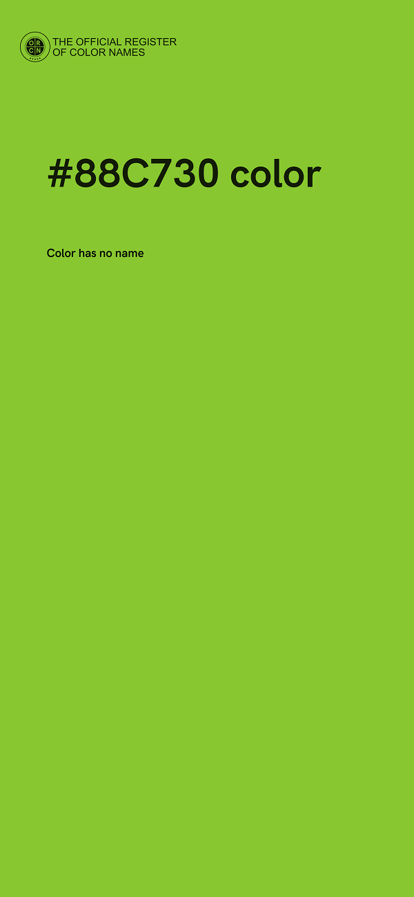 #88C730 color image