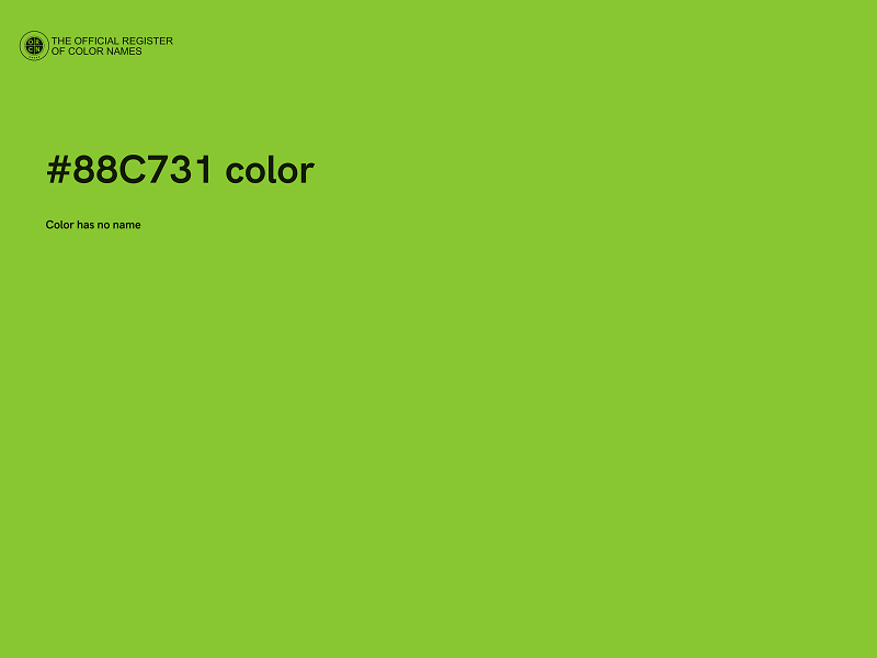 #88C731 color image