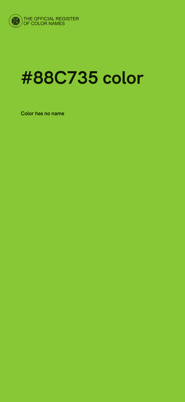 #88C735 color image