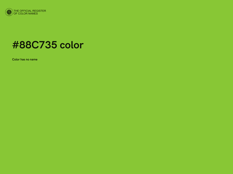 #88C735 color image