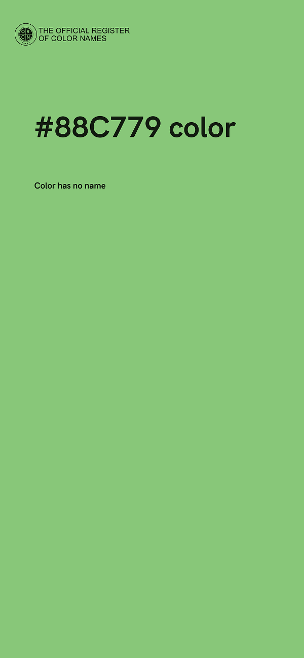 #88C779 color image