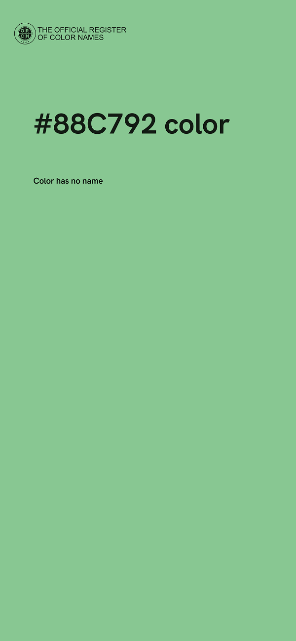 #88C792 color image
