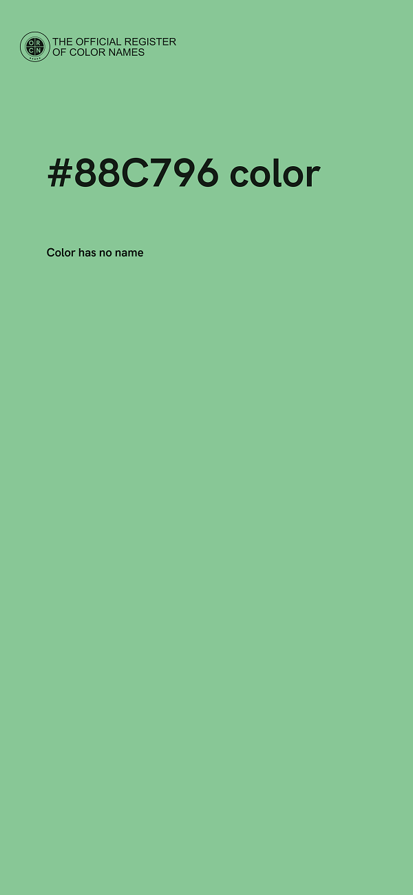 #88C796 color image