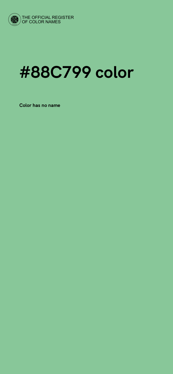 #88C799 color image
