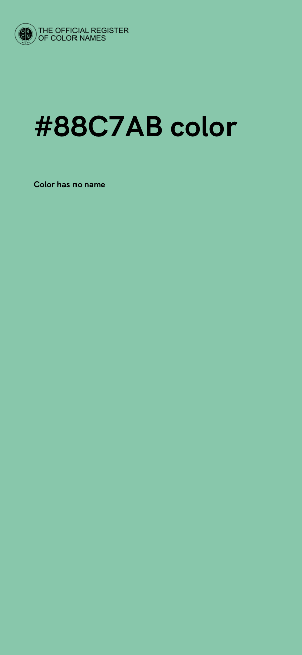 #88C7AB color image
