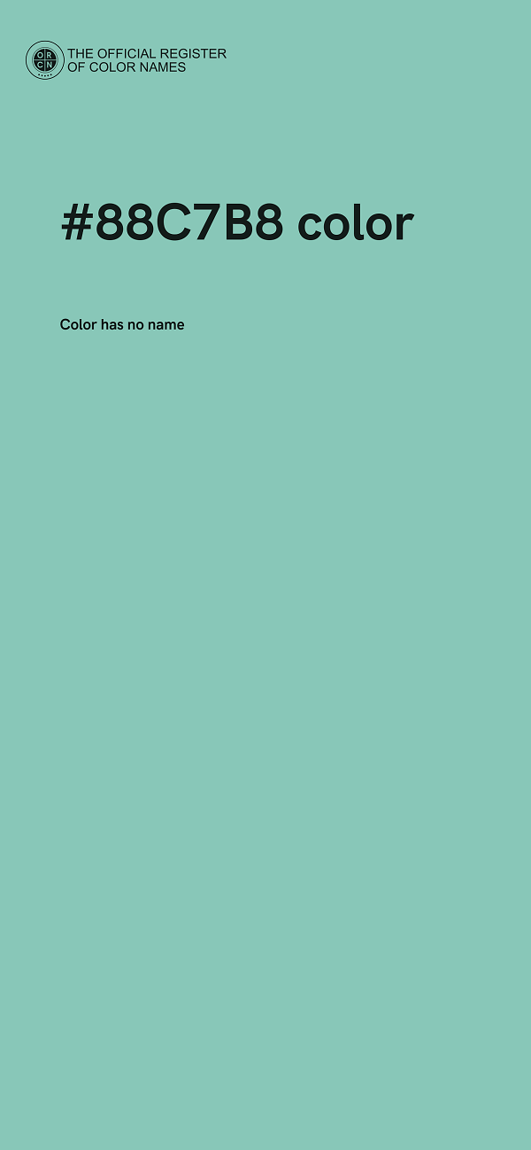 #88C7B8 color image