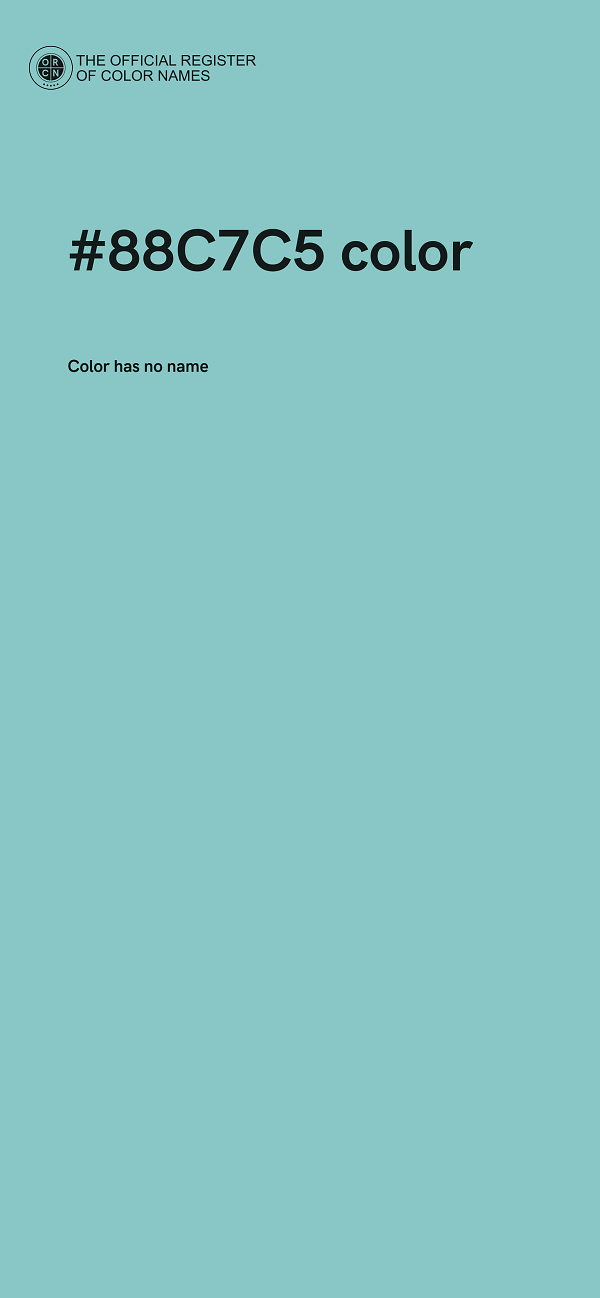 #88C7C5 color image