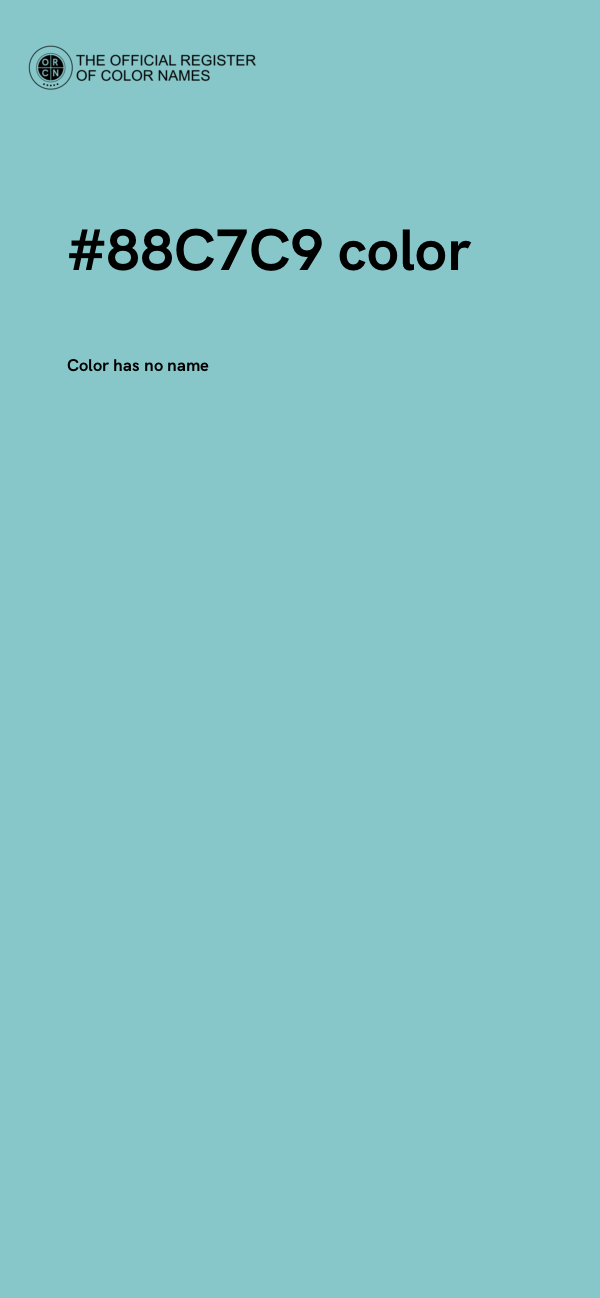 #88C7C9 color image