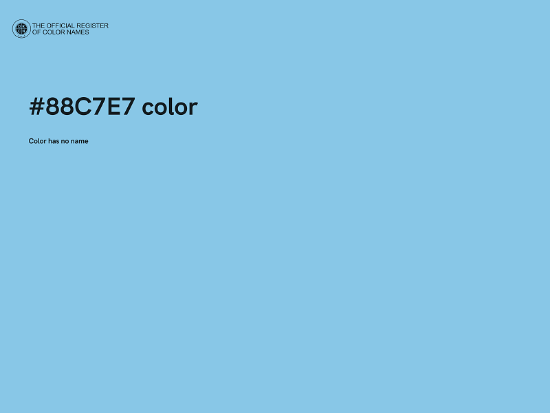 #88C7E7 color image