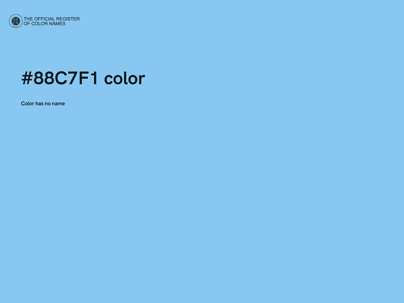 #88C7F1 color image