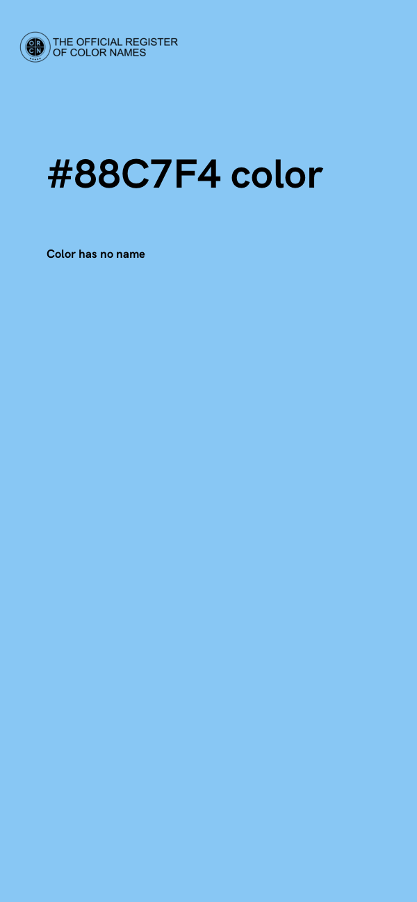 #88C7F4 color image