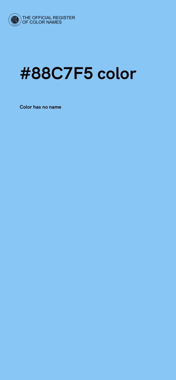 #88C7F5 color image