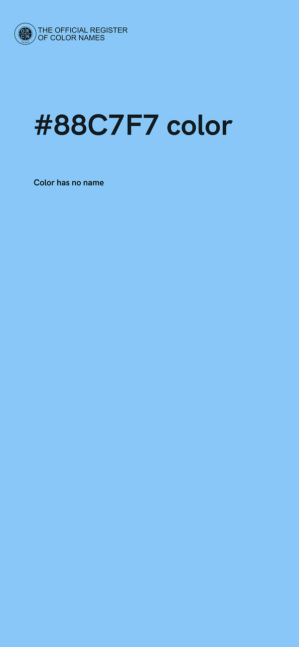 #88C7F7 color image