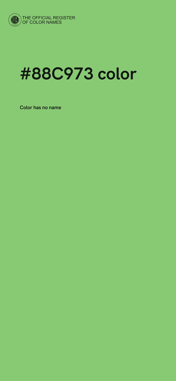 #88C973 color image