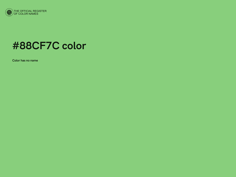 #88CF7C color image