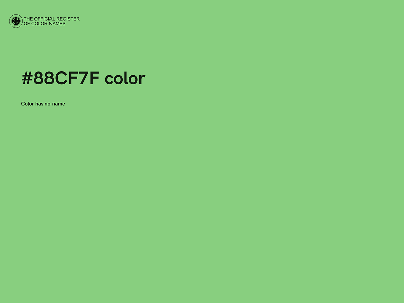 #88CF7F color image