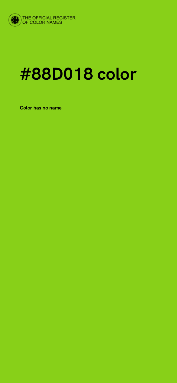 #88D018 color image
