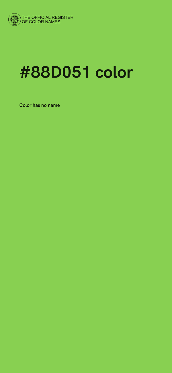 #88D051 color image