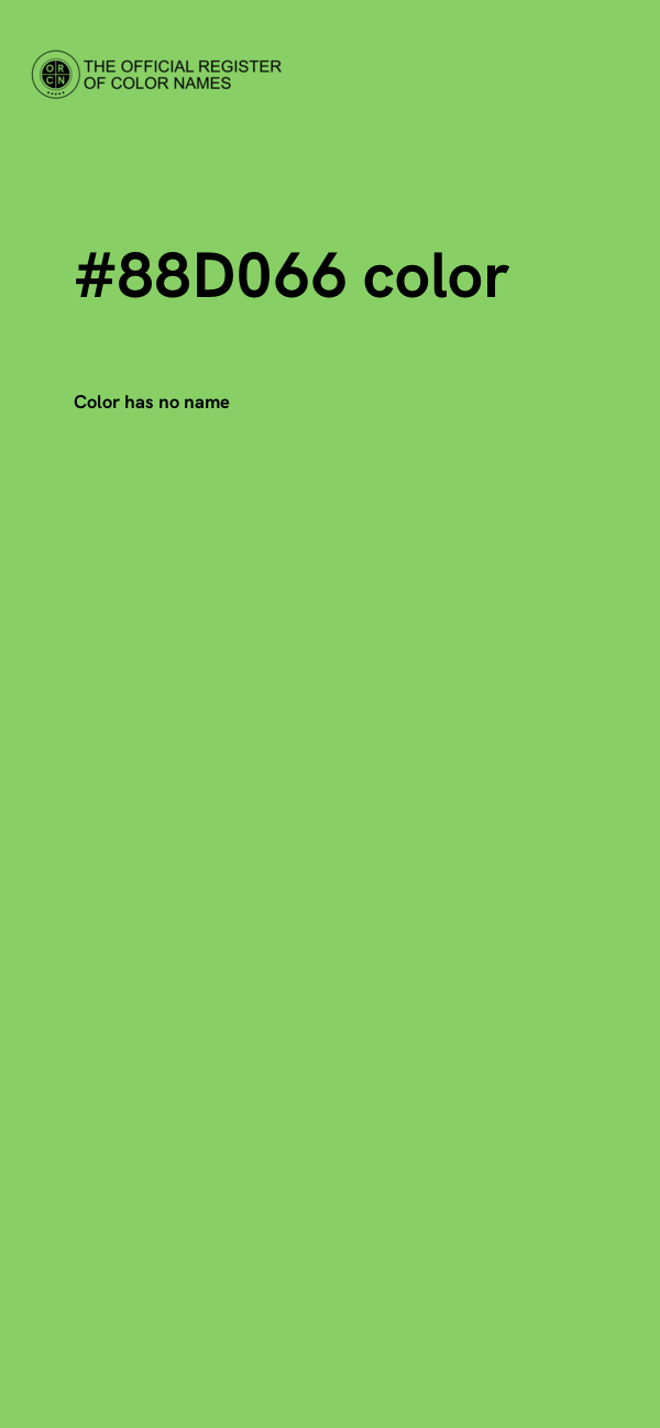 #88D066 color image