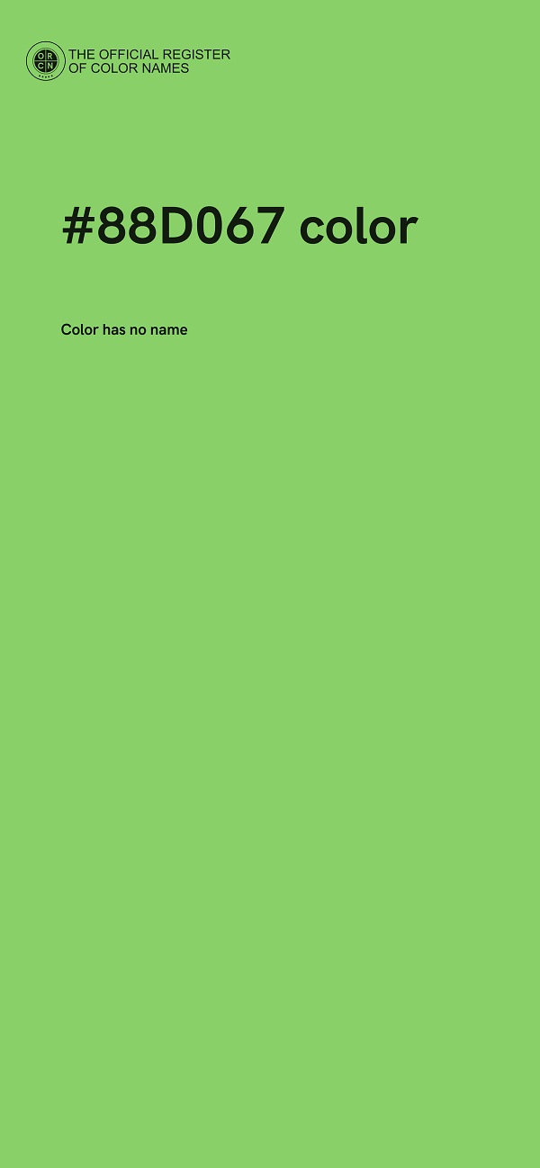 #88D067 color image
