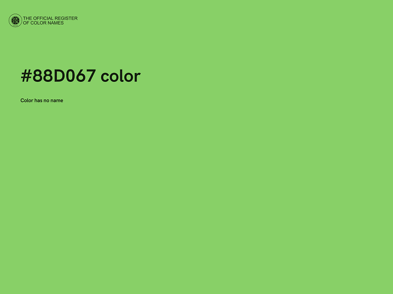 #88D067 color image