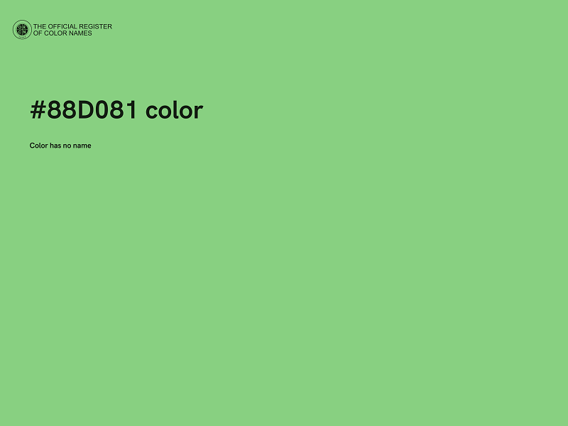 #88D081 color image