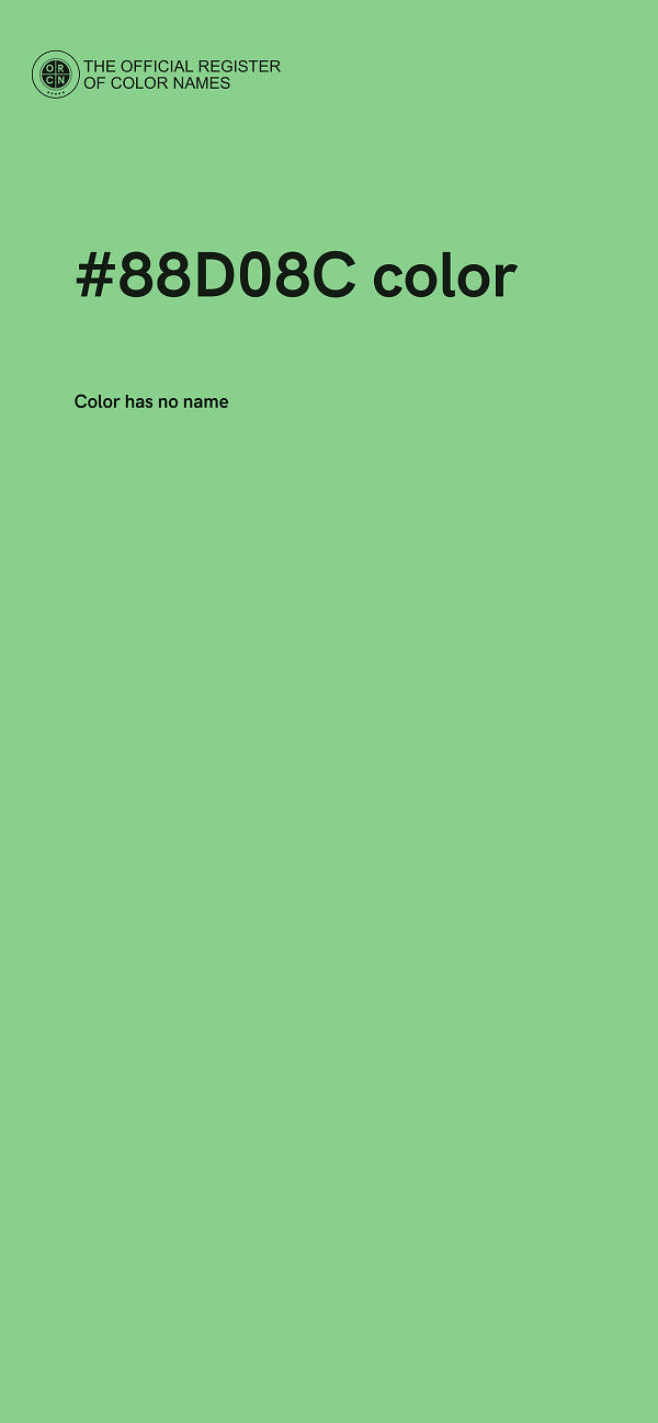 #88D08C color image